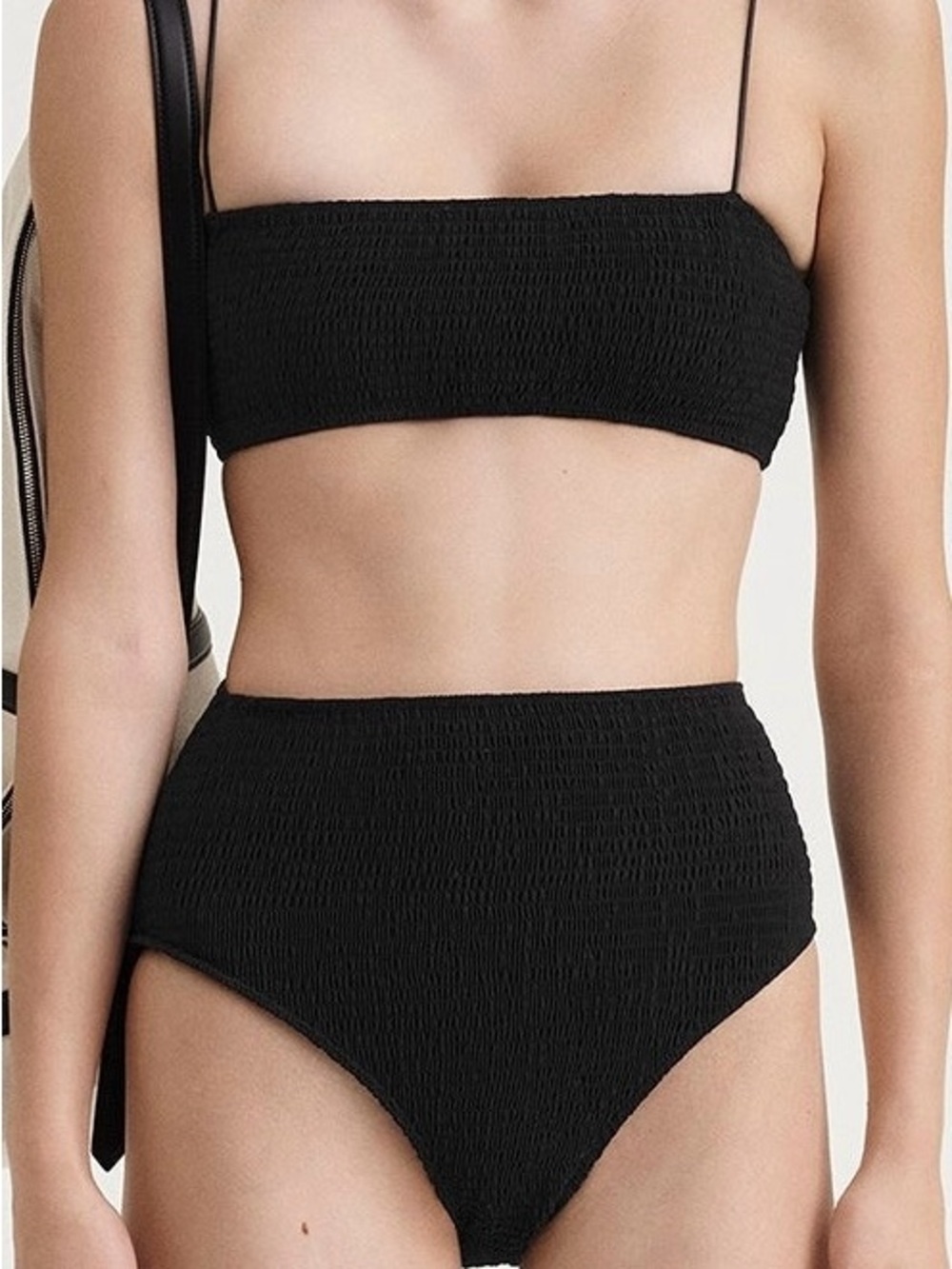Toteme smocked High-Waist Bikini Set - size XXS - Black